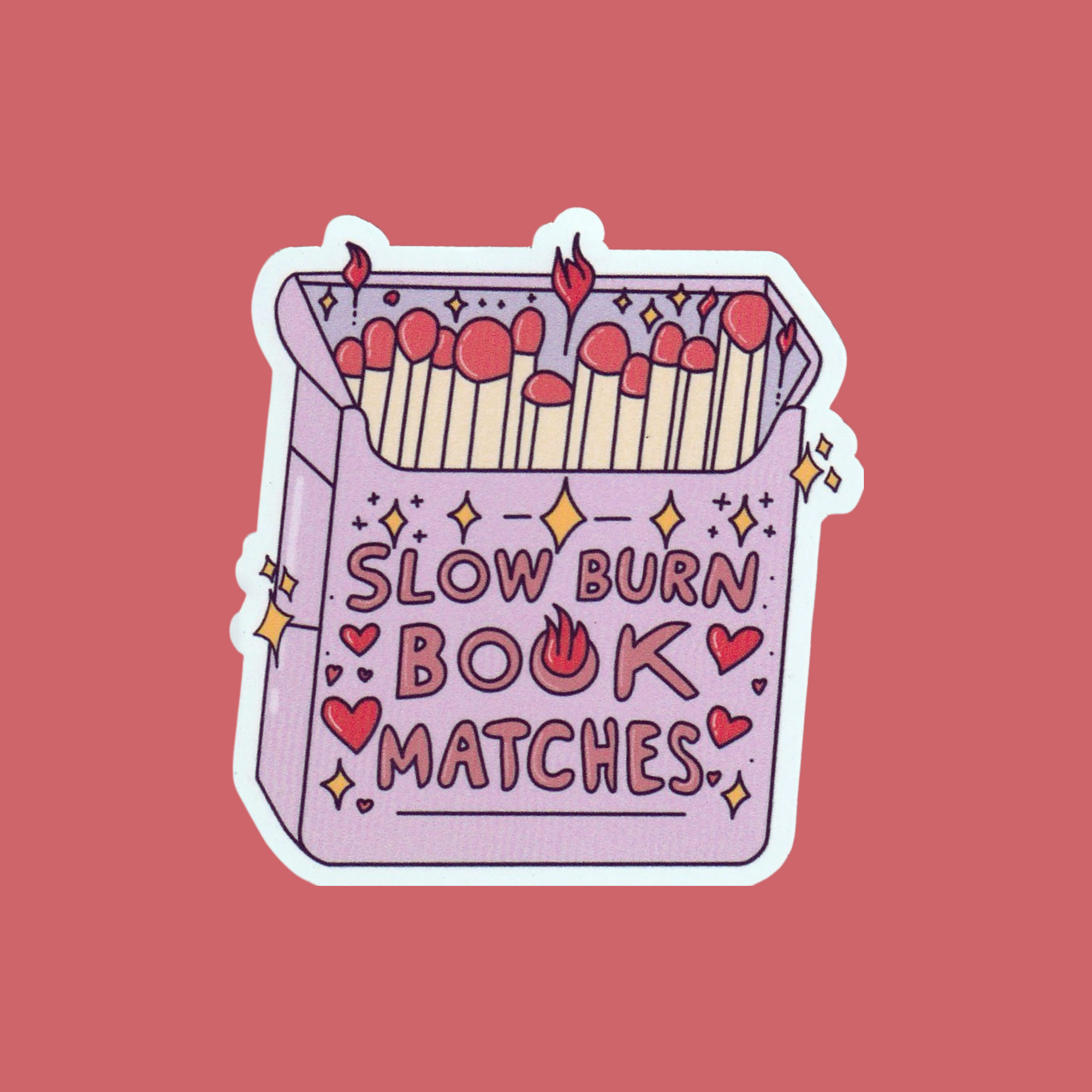 Slow Burn Book Matches | Sticker | 3 in