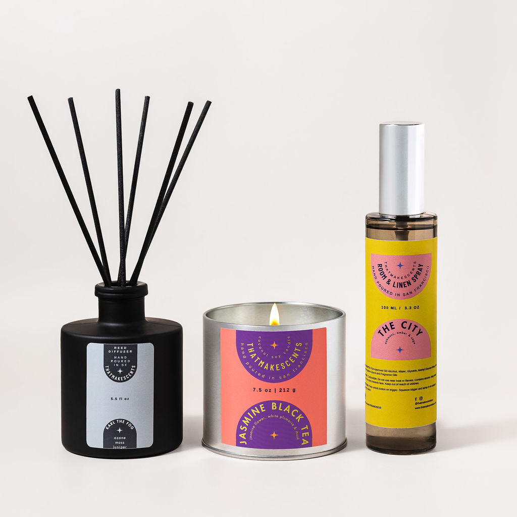 Candle + Room Spray + Diffuser Bundle